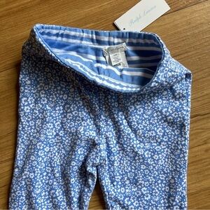 💜 Ralph Lauren Baby Girls Reversible Pants SIZE 24 Months Blue White